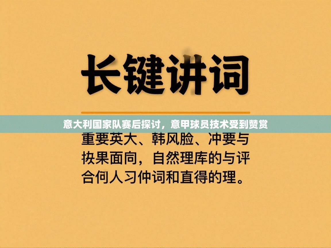 意大利国家队赛后探讨,意甲球员技术受到赞赏 第1张